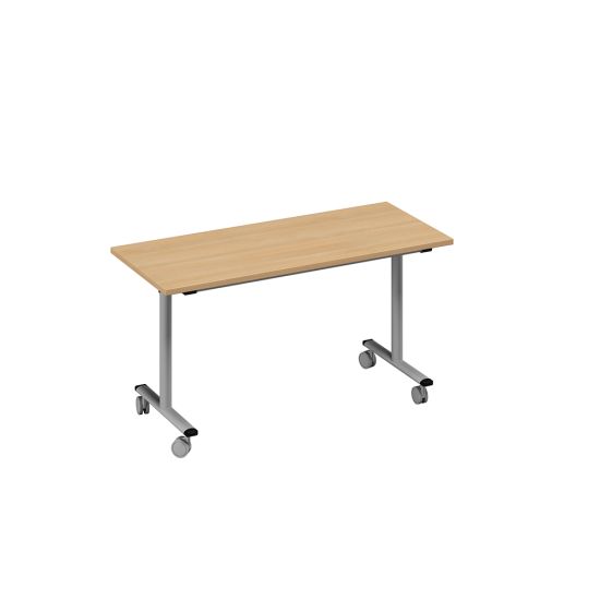 Стол письменный складной натуральный дуб / металлокаркас серый