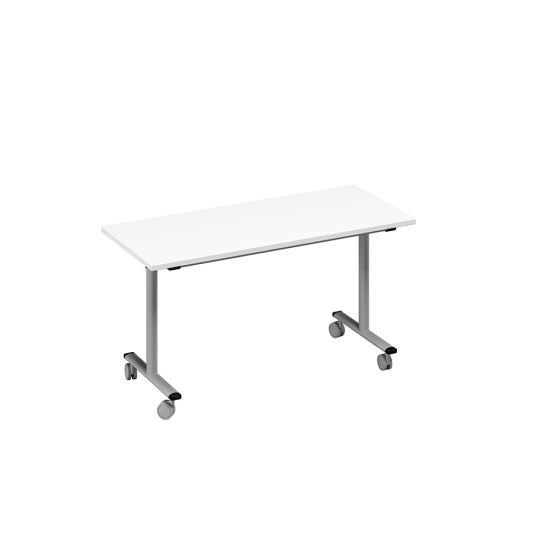 Стол письменный складной белый премиум / металлокаркас серый