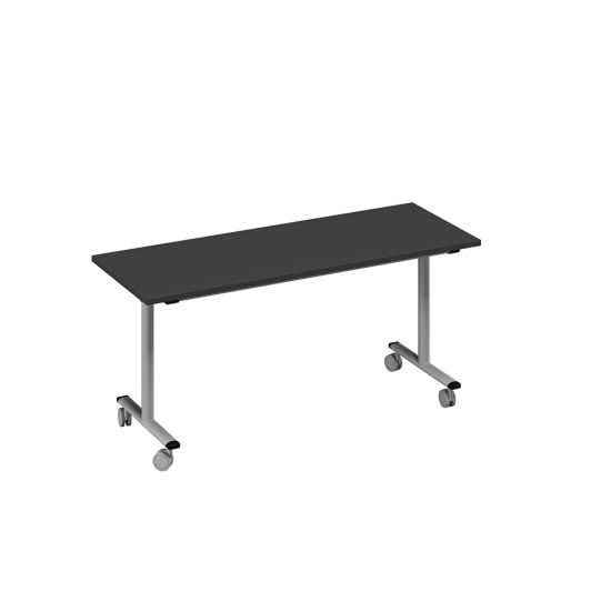 Стол письменный складной антрацит премиум / металлокаркас серый