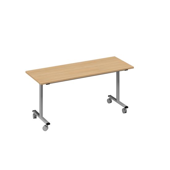 Стол письменный складной натуральный дуб / металлокаркас серый