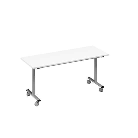 Стол письменный складной белый премиум / металлокаркас серый