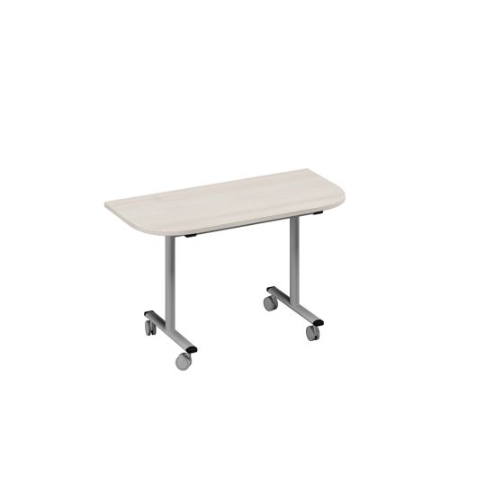 Стол приставной складной дуб / металлокаркас серый