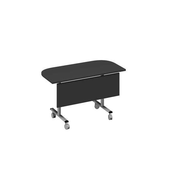 Стол складной приставной с экраном антрацит премиум / металлокаркас серый