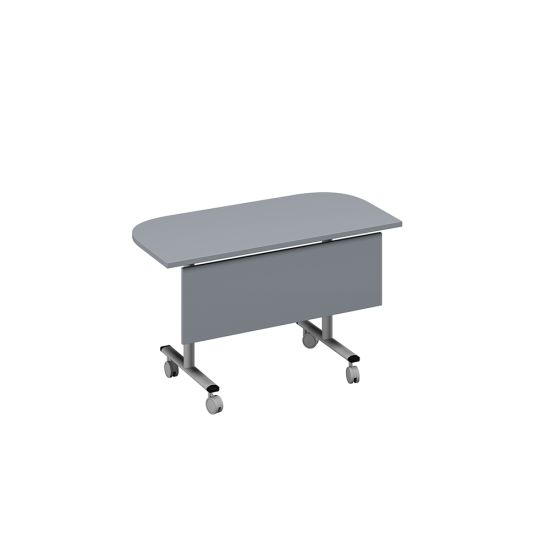 Стол складной приставной с экраном серый / металлокаркас серый