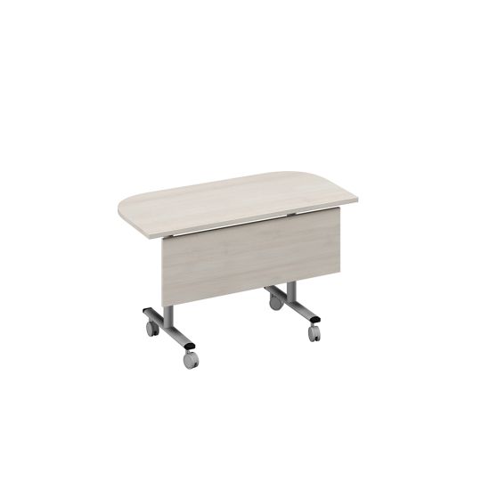 Стол складной приставной с экраном дуб / металлокаркас серый