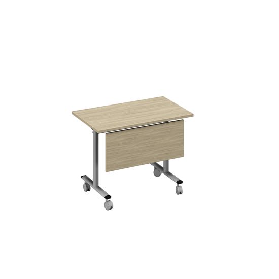 Стол складной с экраном дуб скандинавский / металлокаркас серый