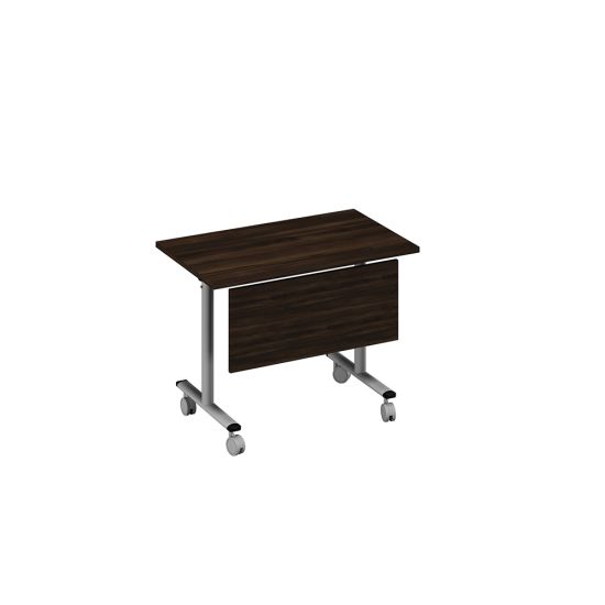 Стол складной с экраном дуб ристретто/ металлокаркас серый