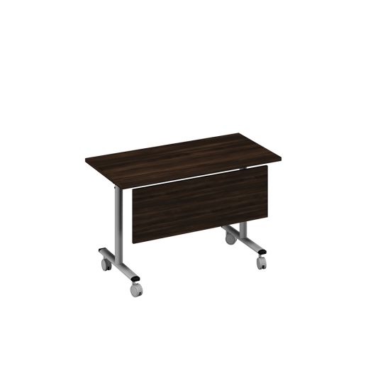 Стол складной с экраном дуб ристретто/ металлокаркас серый