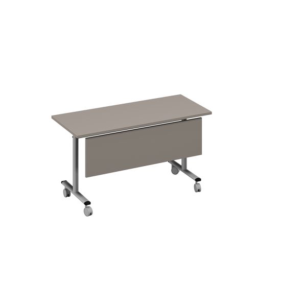 Стол складной с экраном мокко премиум / металлокаркас серый