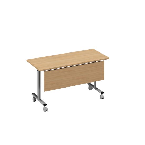 Стол складной с экраном натуральный дуб / металлокаркас серый