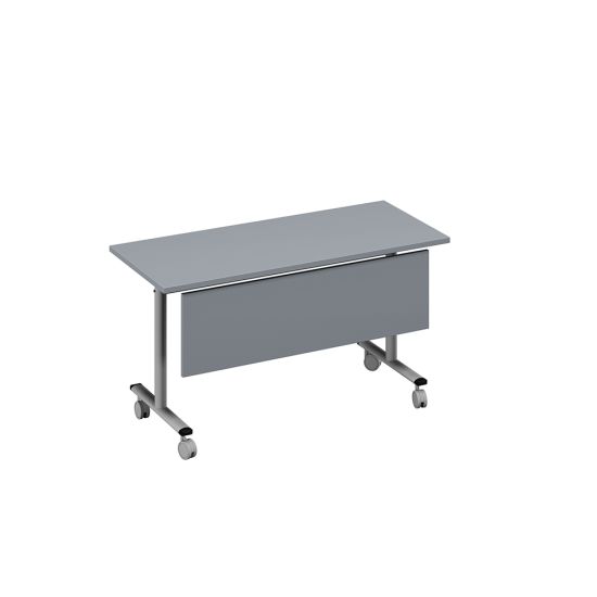 Стол складной с экраном серый / металлокаркас серый