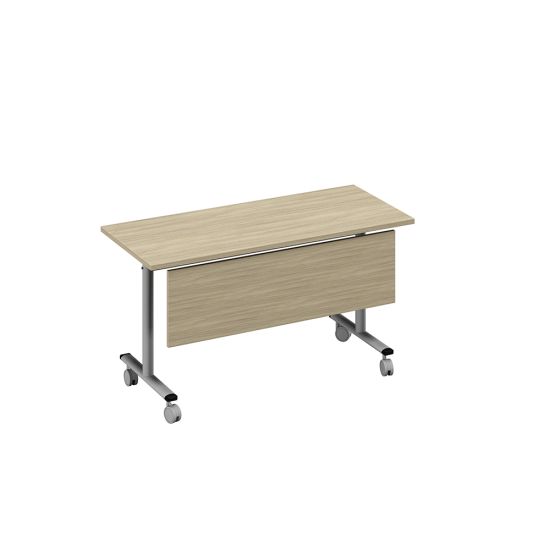 Стол складной с экраном дуб скандинавский / металлокаркас серый