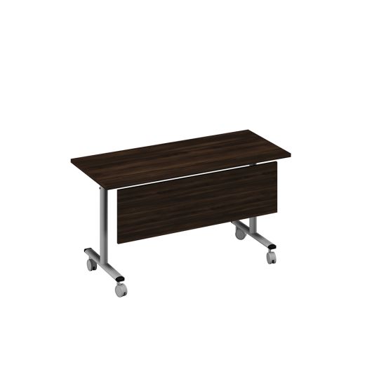 Стол складной с экраном дуб ристретто/ металлокаркас серый