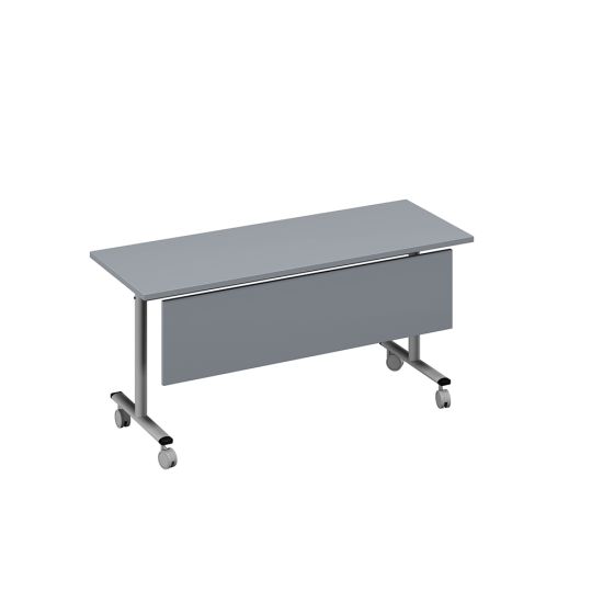 Стол складной с экраном серый / металлокаркас серый