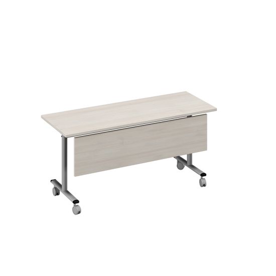 Стол складной с экраном дуб / металлокаркас серый