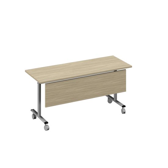 Стол складной с экраном дуб скандинавский / металлокаркас серый