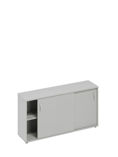 Шкаф-купе низкий (для 2-х столов 70) серый