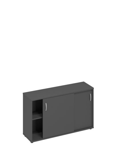 Шкаф-купе низкий (для 2-х столов 60) антрацит премиум