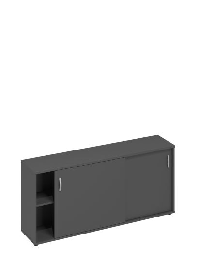 Шкаф-купе низкий (для 2-х столов 80) антрацит премиум
