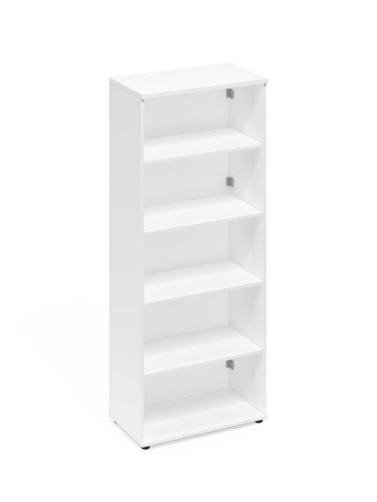 Стеллаж высокий с задней стенкой ДСП белый премиум