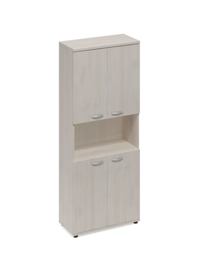 Шкаф для документов 4-дверный с открытой нишей дуб шамони