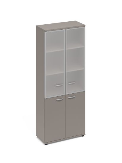 Шкаф стеклянные дверцы стенка ДСП мокко премиум