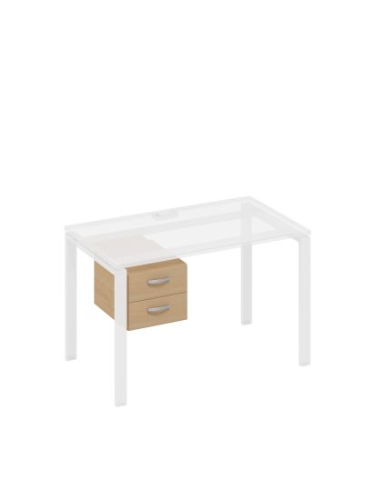 Тумба подвесная 2-ящичная (для стола 70) натуральный дуб