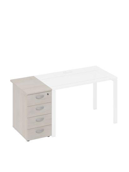 Тумба приставная 4-х ящичная с замком дуб шамони