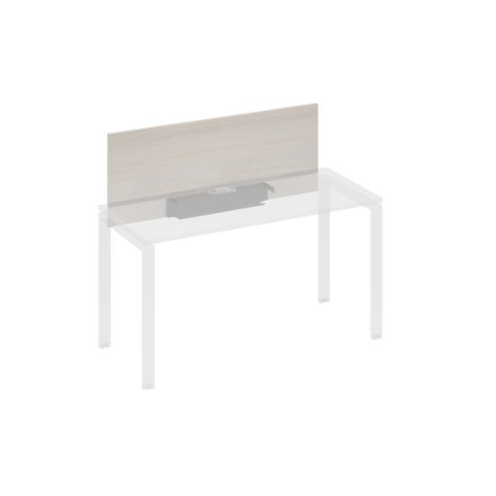 Экран настольный фронтальный для стола 140 с кабель-каналом дуб / металлокаркас антрацит