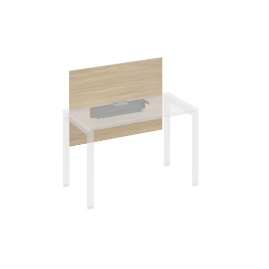 Экран настольный фронтальный большой для стола 120 с кабель-каналом дуб скандинавский / металлокаркас антрацит