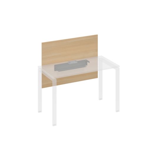 Экран настольный фронтальный большой для стола 120 с кабель-каналом натуральный дуб / металлокаркас антрацит