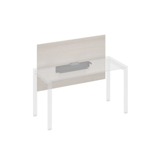 Экран настольный фронтальный большой для стола 140 с кабель-каналом дуб / металлокаркас антрацит