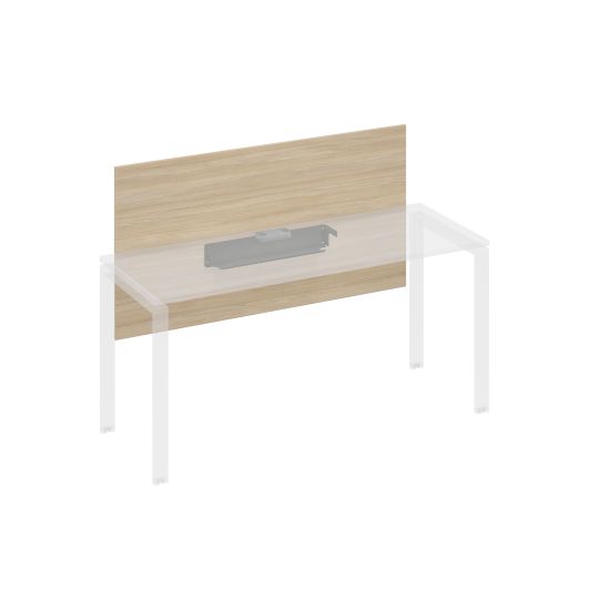 Экран настольный фронтальный большой для стола 160 с кабель-каналом дуб скандинавский / металлокаркас антрацит