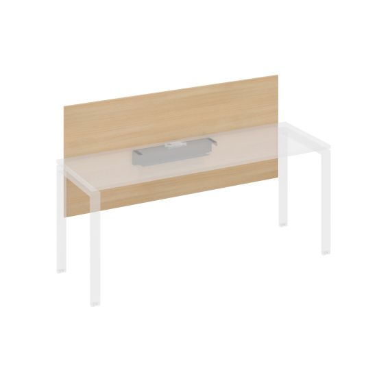 Экран настольный фронтальный большой для стола 180 с кабель-каналом натуральный дуб / металлокаркас антрацит