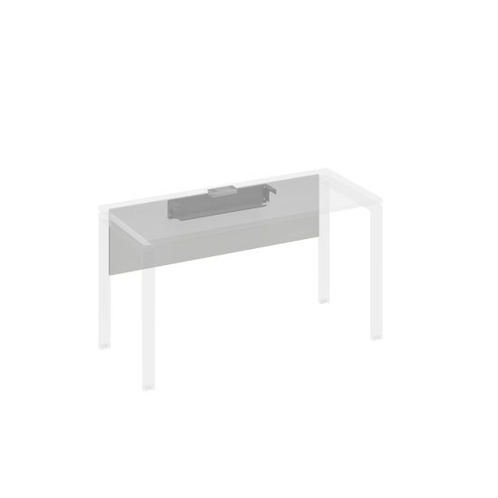 Экран стола 140 с кабель-каналом серый / металлокаркас антрацит