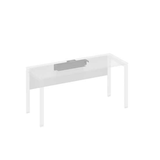 Экран стола 160 с кабель-каналом белый премиум / металлокаркас антрацит