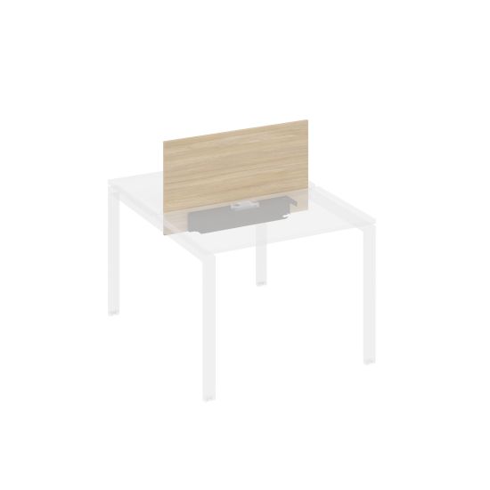 Экран настольный фронтальный для стола 100 с двумя кабель-каналами дуб скандинавский / металлокаркас антрацит