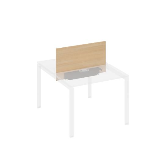 Экран настольный фронтальный для стола 100 с двумя кабель-каналами натуральный дуб / металлокаркас антрацит