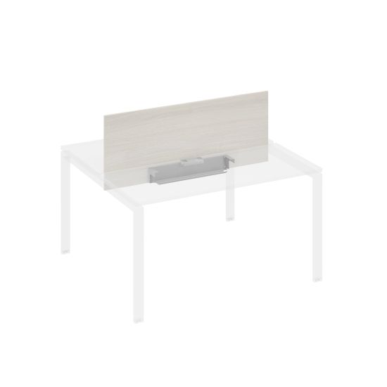 Экран настольный фронтальный для стола 140 с двумя кабель-каналами дуб / металлокаркас антрацит