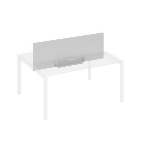 Экран настольный фронтальный для стола 160 с двумя кабель-каналами серый / металлокаркас антрацит