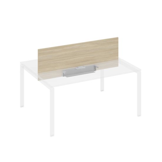 Экран настольный фронтальный для стола 160 с двумя кабель-каналами дуб скандинавский / металлокаркас антрацит