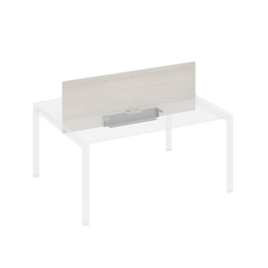 Экран настольный фронтальный для стола 160 с двумя кабель-каналами дуб / металлокаркас антрацит