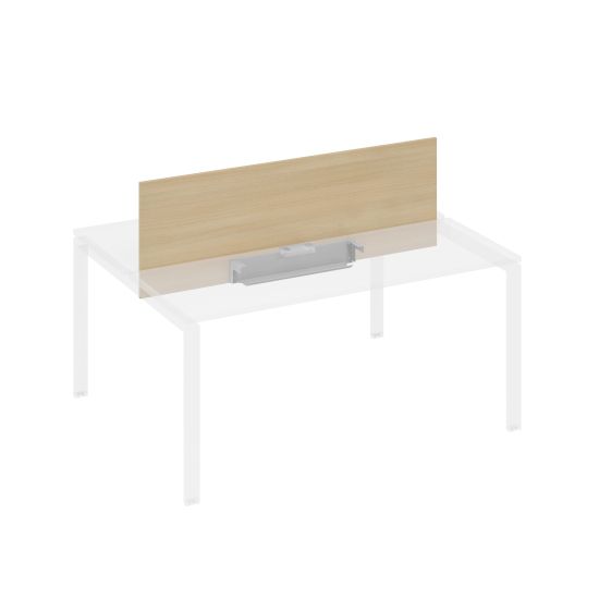 Экран настольный фронтальный для стола 160 с двумя кабель-каналами натуральный дуб / металлокаркас антрацит