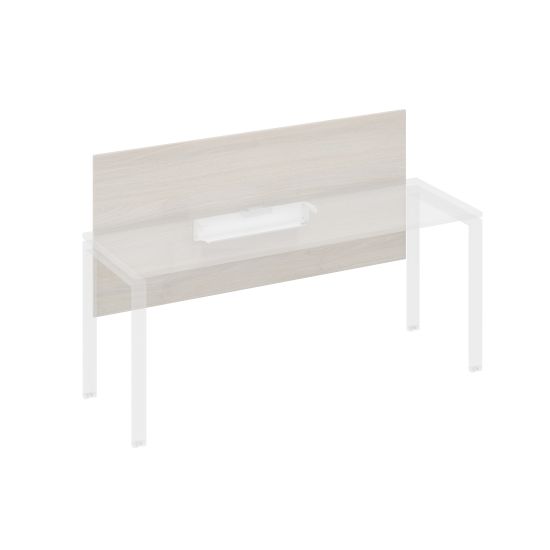 Экран настольный фронтальный большой для стола 180 с кабель-каналом дуб / металлокаркас белый