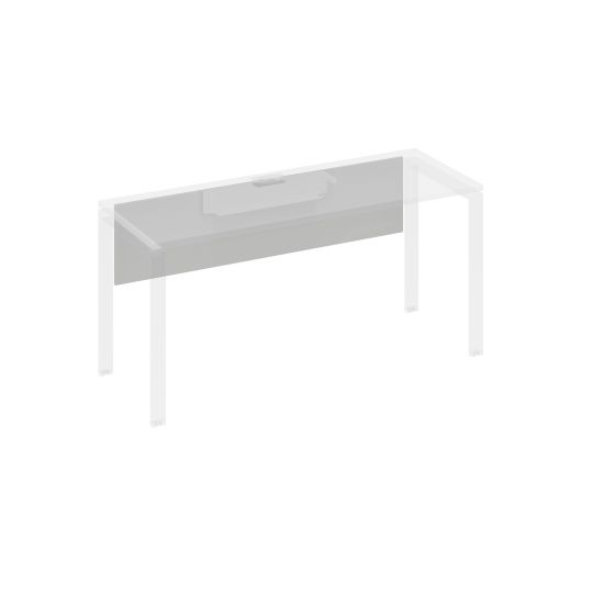 Экран стола 180 с кабель-каналом серый / металлокаркас белый