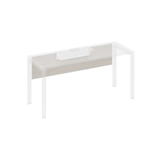 Экран стола 180 с кабель-каналом дуб / металлокаркас белый