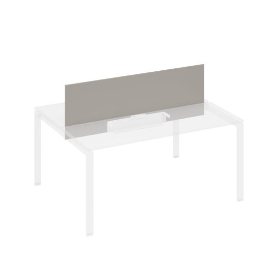 Экран настольный фронтальный для стола 160 с двумя кабель-каналами мокко премиум / металлокаркас белый