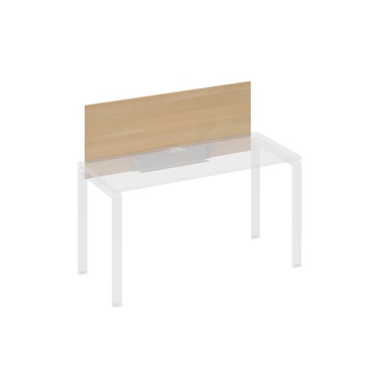 Экран настольный фронтальный для стола 140 с кабель-каналом натуральный дуб / металлокаркас серый