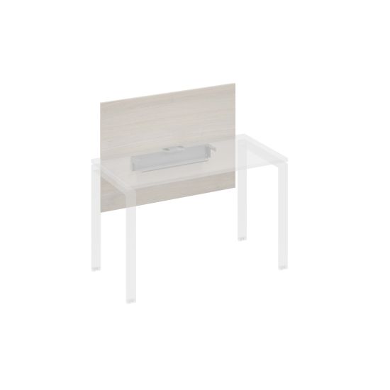 Экран настольный фронтальный большой для стола 120 с кабель-каналом дуб / металлокаркас серый