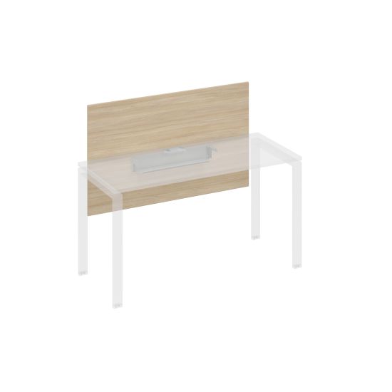 Экран настольный фронтальный большой для стола 140 с кабель-каналом дуб скандинавский / металлокаркас серый